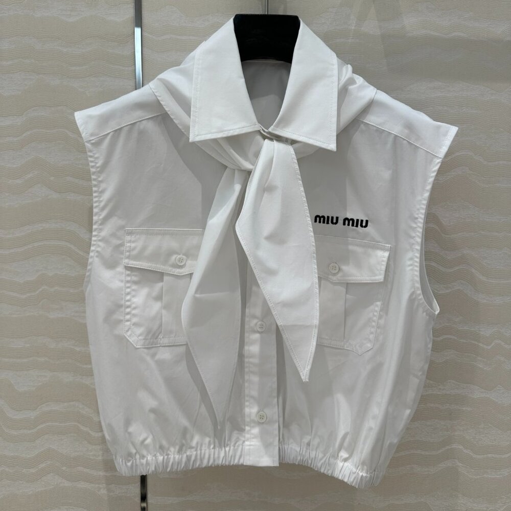 MIU MIU Women's Casual Sports White Top